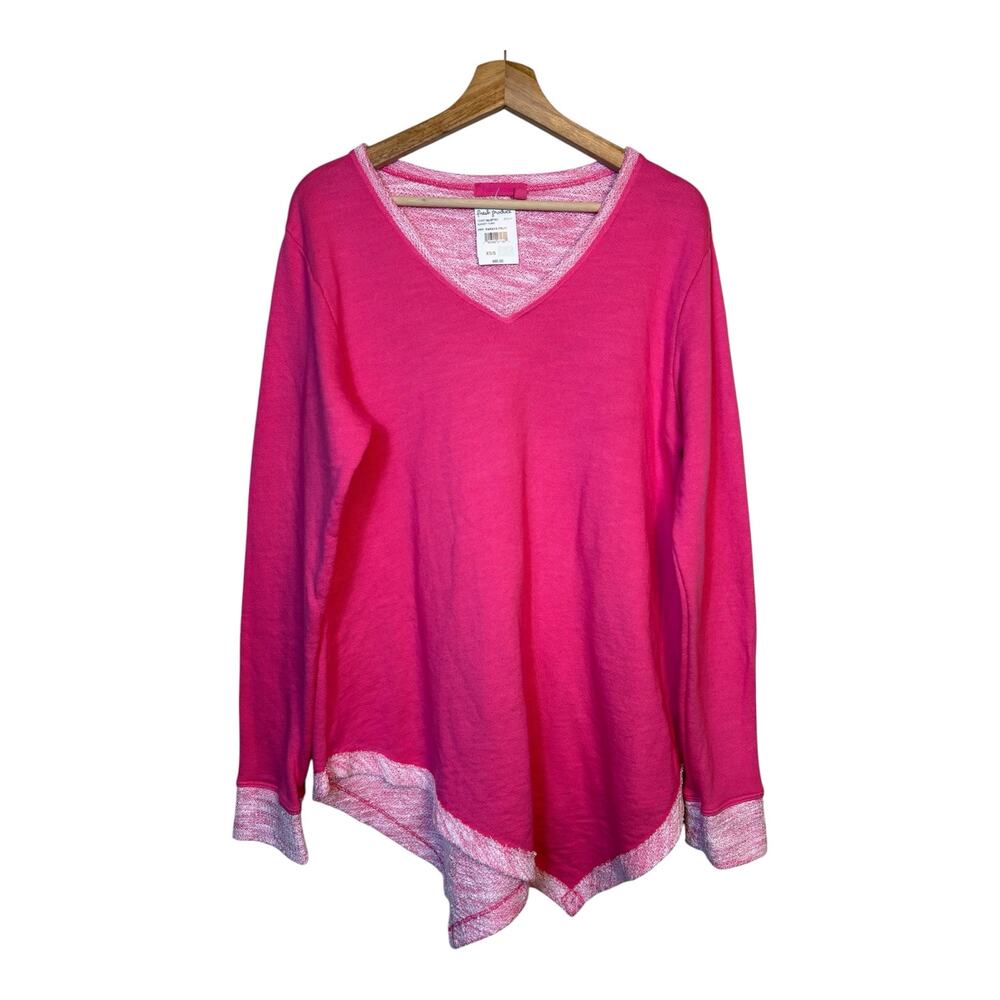 Fresh Product Sunset Tunic S/M Asymmetrical Beachy Papaya Fruit Resort NWT